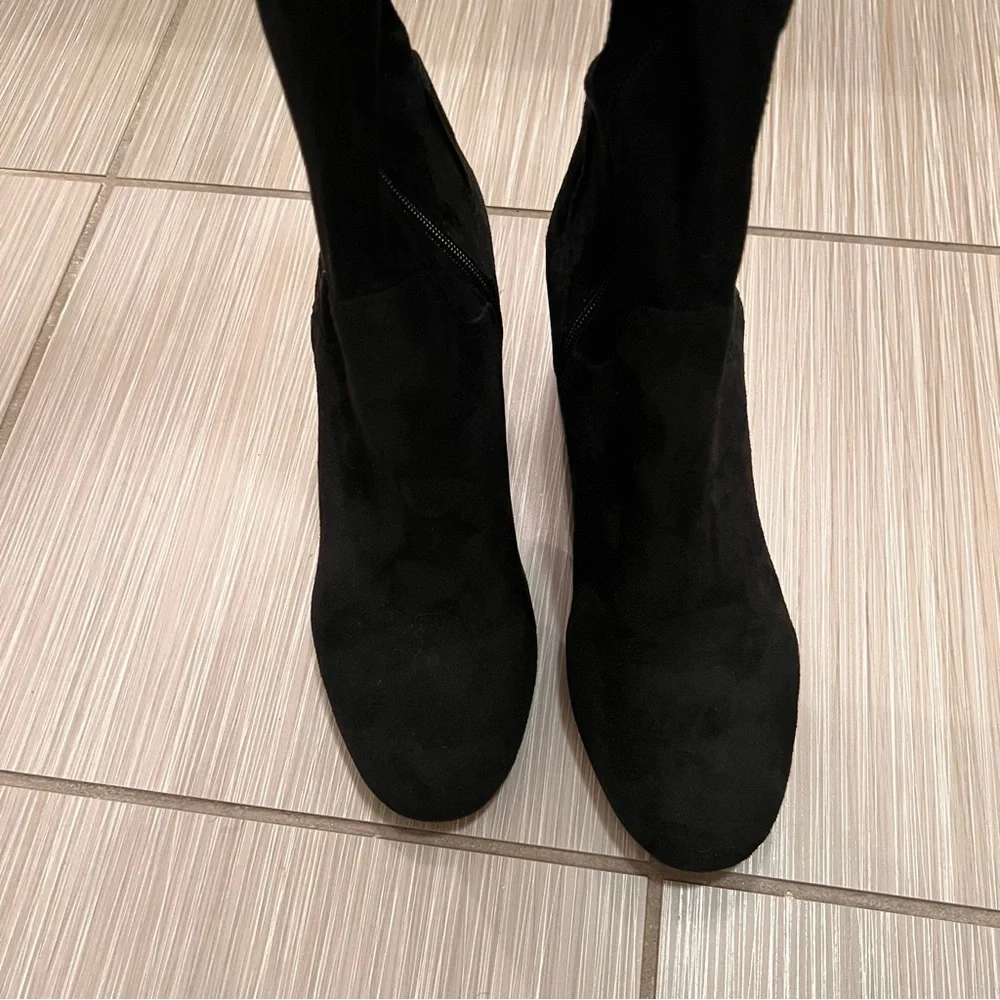 Franco Sarto Kayda Tall Over The Knee Suede Leather Stretch Boots Size 8